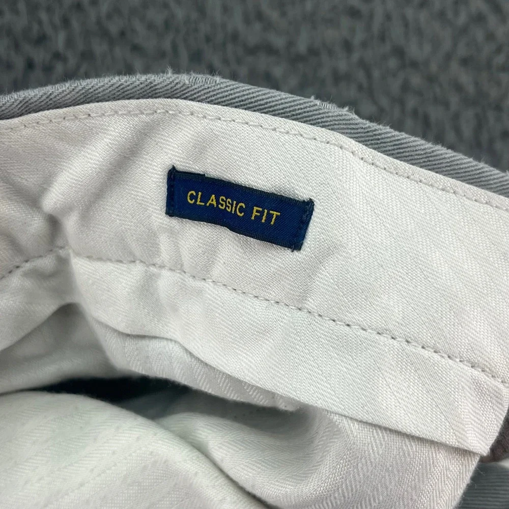 Polo Ralph Lauren Classic Fit Chino Pants‎ Mens 34x34 Gray Cotton Flat Front